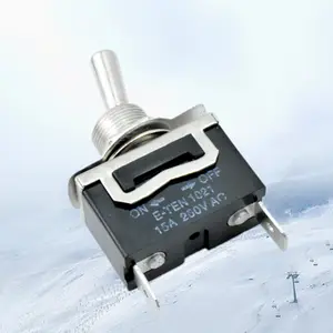 15A 250V Plug-In Pin 2 posisi Toggle Switch hitam