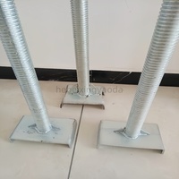 Support de tuyau en acier galvanisé réglable au design moderne, base de béquille d'échafaudage, base à vis en U, haute résistance, pliable