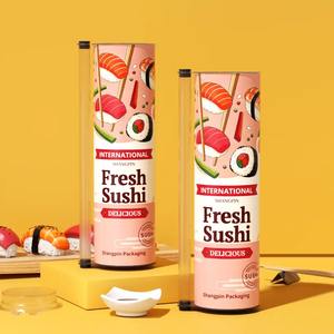 使い捨て寿司持ち帰り容器、押し上げ式丸型寿司巻き筒容器紙包装 - Product Image 5