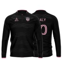 HEALY – Nouvelle veste de sport à manches longues pour homme, coupe ajustée, extensible, avec demi-zip, idéale pour l'entraînement de football (OEM)