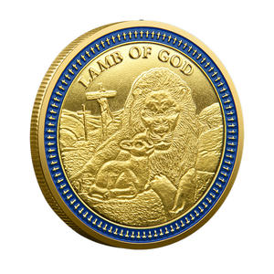 Pièce commémorative religieuse plaquée or personnalisée de qualité supérieure, Agneau de Dieu, cadeau inspirant chrétien pour la foi - Product Image 2