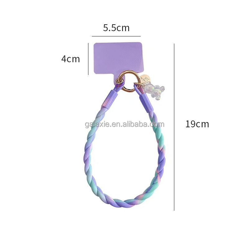 JY New Personalized Silicone Tassel Keychain Bracelet Key Ring Backpack Pendant Bracelet Image 3