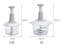 2024 Hete Verkopende Vleesmolen Huishoudelijke Hand Push-Stijl Blender Kookmachine Meshed Knoflook Apparaat Multifunctionele Keukenmixer