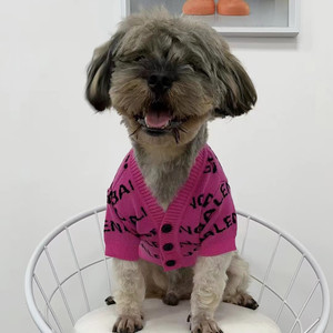 Pakaian Anjing Musim Semi Gugur Mewah, Hangat, Ramah Lingkungan, Sweater Hewan Peliharaan Sporty, Mantel Poliester Klasik Desainer - Product Image 1