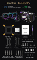 LOVINGCOOL 240/360mm Refroidisseur Liquide Rapide avec Fonction d'Affichage de Température, Ventilateur AIO RGB pour Refroidissement CPU d'Ordinateur de Jeu
