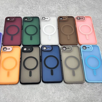 Étui magnétique pour téléphone avec film protecteur d'objectif de haute qualité pour iPhone 17 16E, coques rigides mates en PC pour iPhone 18 Pro
