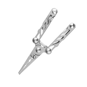 Nouvelles pinces de pêche pliables, entièrement en acier et en acier inoxydable, pinces à leurres, peuvent couper la ligne PE et retirer les hameçons. - Product Image 1