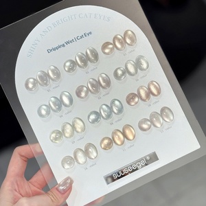 Gel à ongles effet œil de chat mouillé Bunch Color 2026, nouvelle couleur nude, perles de verre scintillantes effet <span class=keywords><strong>eau</strong></span> bouillante, Haley Nail Art, imperméable - Product Image 2