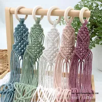 Bestseller Makramee-Set Mini-Pflanzenaufhänger DIY Clove Hitch Hohlnetz Quaste Hängetopf Heimdekoration Tutorial