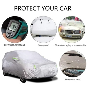 ผ้าคลุมรถสีเงินจากโรงงานใหม่ ผ้าคลุมรถกันทุกสภาพอากาศ ผ้าคลุมรถกันน้ำภายนอก - Product Image 4