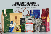 Sac de bar en plastique One Ready Eco Printed-coffee-bag Emballage de grains sous vide en velours tropical de jute avec sac d'infusion de café 3.5
