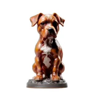 彩色树脂比特犬雕像/雕塑，聚酯树脂雕像，2023新树脂雕像