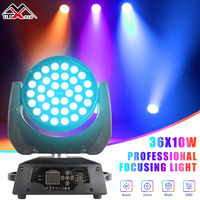 Projecteur de Scène Mobile LED à Tête Zoom 36x18 RGBWA UV 6en1, Vente Chaude, pour Discothèque et Fête