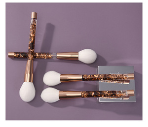 Brocha de maquillaje líquido con purpurina, brocha grande para polvos hinchados para niñ<span class=keywords><strong>as</strong></span>, base brillante, colorete en polvo, ventilador, licuadora de ojos, kit de belleza brillante - Product Image 6