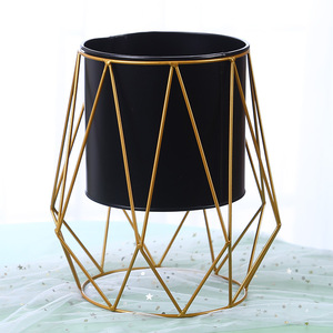 Modern Home Wrought Iron Fruit Gift <b>Basket</b> with Hollow Out Hanging <b>Storage</b> Wire <b>Baskets</b> Included - Product Image 2
