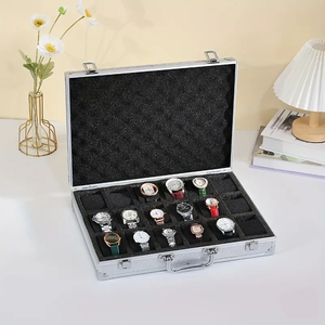 Montre multi-panneaux de <span class=keywords><strong>luxe</strong></span> 10/18 boîte de rangement montre affichage en alliage d'aluminium ménage grande capacité haut de gamme exquis - Product Image 1