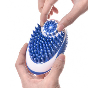 Pet <b>Bathing</b> Comb Massage Brush Green Blue ABS <b>Dog</b> Cat Cleaning Tool - Product Image 3