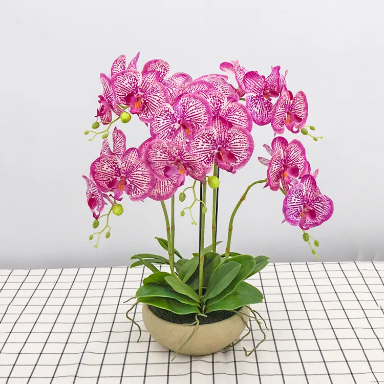 Orchid Wedding Table Centerpieces Modern Design Silk Orchid Purple Butterfly Orchid