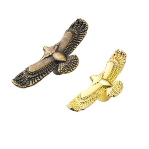 Eagle <b>Cabinet</b> Handle Zinc Alloy Novelty Shape <b>Drawer</b> Pull Minimalist Design Large Bronze <b>Small</b> Gold - Product Image 5