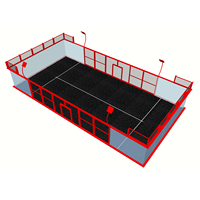 Profesyonel Açık Hava Panoramik Padel Kortu CE Sertifikalı Kapalı Çatılı Padel Tenis Kortu