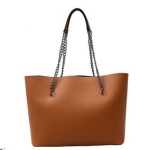 Sac fourre-tout à bandoulière en PU souple grande capacité pour femme, style luxe léger, avec chaîne, best-seller transfrontalier - Product Image 5