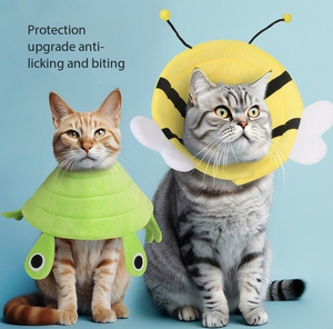 Schattige Beschermende Huisdier Herstel Kegel Kraag Zachte Spons Elizabethaan Kraag Voor Katten Honden - Product Image 2