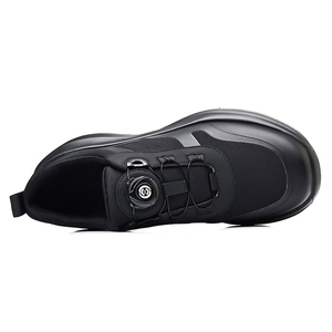 Chaussures <span class=keywords><strong>de</strong></span> course pour hommes, entièrement noires, avec système <span class=keywords><strong>de</strong></span> laçage à boucle rotative, baskets athlétiques, chaussures <span class=keywords><strong>de</strong></span> marche légères, chaussures <span class=keywords><strong>de</strong></span> sport amortissantes - Product Image 2
