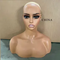 Mannequin Head With Shoulders Hat Scarf Jewellery Wigs Display