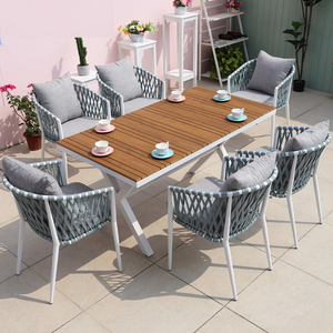 Muebles comerciales, mesas y sillas de comedor de metal para exteriores, juego para cafeterías, cafeterías, terrazas, restaurantes, bares para el hogar - Product Image 3