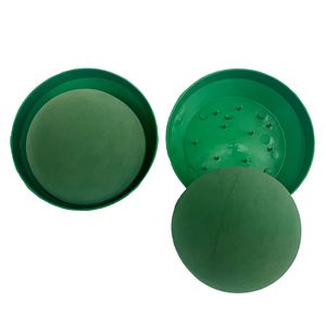 <b>Disc</b> Flower Clay <b>Plastic</b> Packaging With Bowl Reinforced Floral Foam For Wedding Indoor Use - Product Image 1