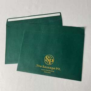 Enveloppe personnalisée en papier recyclé avec timbre à chaud élégant en or avec impression en relief du logo pour l'emballage et l'expédition d'origine - Product Image 1