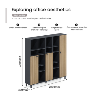 Hot Sale Modern Wooden Vertical <strong>Filing</strong> <strong>Cabinet</strong> <strong>Shelves</strong> CEO Boss Office Desk Furniture for Home School Living Room Office - Product Image 3