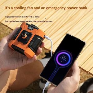 New Design High Portable Outdoor 8000 Mah <b>Battery</b> Power Bank for Phone 100 Speed Levels Summer Cooling Personal Fan - Product Image 4
