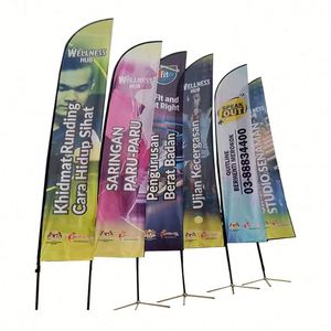 Advertising Promotion Custom Plastic Beach Feather Tear Drop Teardrop Flags & <b>Banners</b> - Product Image 1
