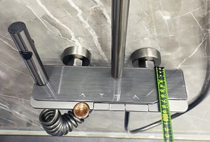 Moderno scaldabagno termostatico a parete in ottone 1/1 lucido Set doccia bagno cromato morbido - Product Image 4