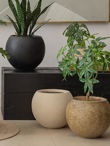 Pot de fleurs d'intérieur en terre de magnésium pour hôtel, grand modèle, style antique, pour salon, avec drainage, pour rebord de fenêtre, ornements d'automne - Product Image 4