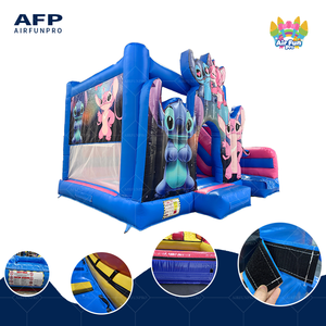 Château gonflable commercial avec grande toboggan pour enfants, idéal pour les fêtes d'<span class=keywords><strong>anniversaire</strong></span> en plein air - Product Image 2