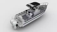 Nouveau bateau à moteur personnel en aluminium de 20 pieds à console centrale pour la pêche, modèle 2026