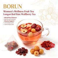 Thé aux fleurs OEM ODM 180g (6x30 sachets par paquet) pour infusion à l'eau chaude/froide, régule les menstruations, nourrit la beauté, protège le foie