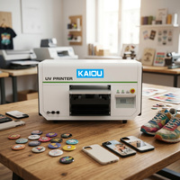 Impresora UV Híbrida Automática KAIOU 4060 con 3 Cabezales de Impresión para Impresión de Adhesivos UV DTF/Carcasas de Teléfono, Acrílico y Madera