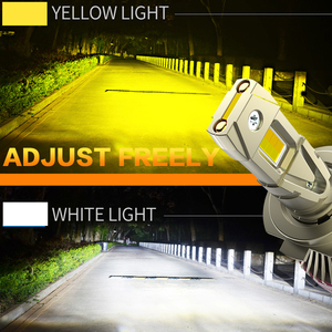 K13 H4 H7 H11 9005 24 В светодиодные фары лампы Желтый Янтарный 3000K белый 6000K двойной цвет 130 Вт 13000 лм белый и желтый светодиодные фары - Product Image 5