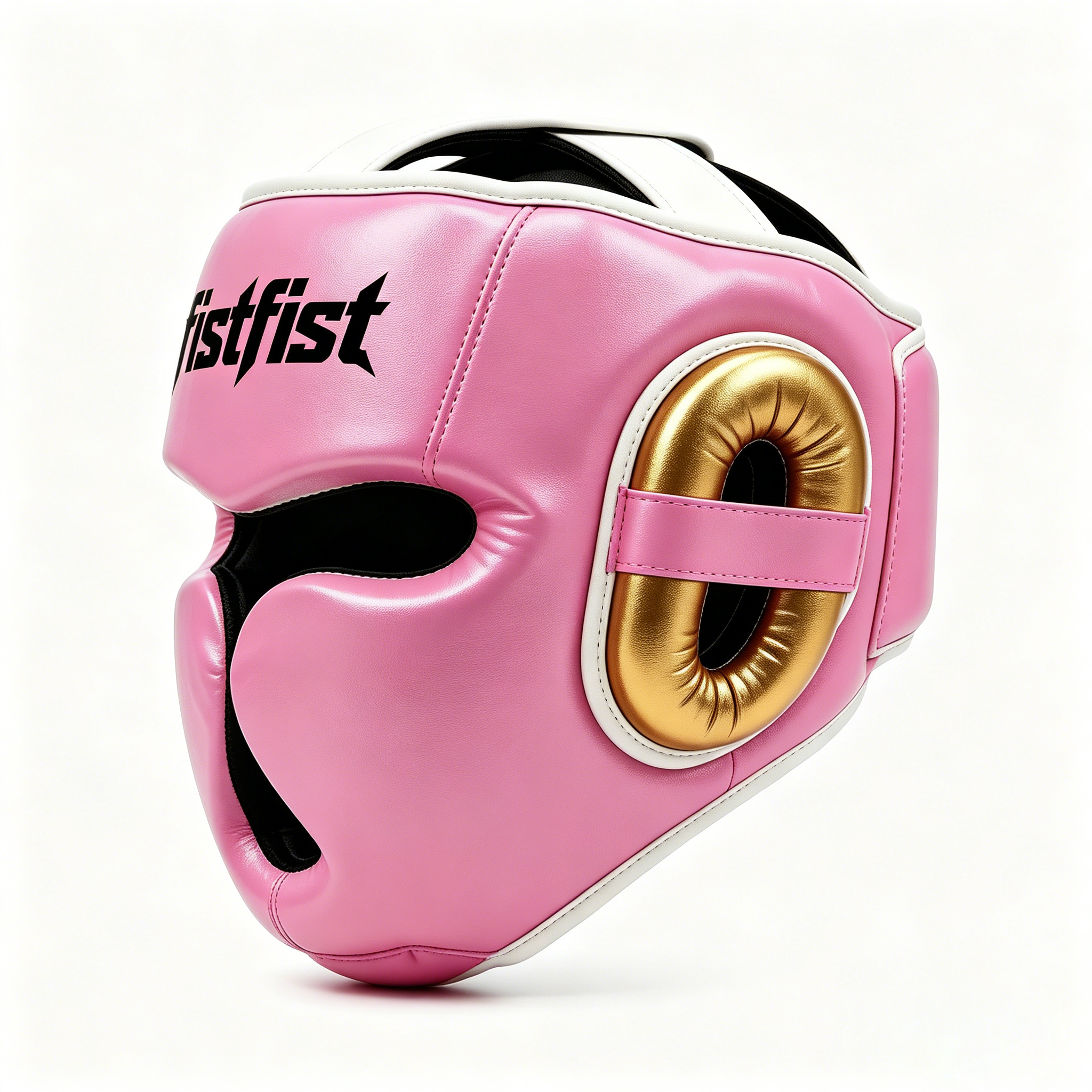Power Punch Fully Enclosed Leather PU Boxing Helmet OEM ODM Thickened Durable