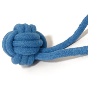 Jouet à mâcher pour chien en coton tressé durable, balle interactive à suspension simple, 18 cm, pour utilisation en intérieur/extérieur - Product Image 2