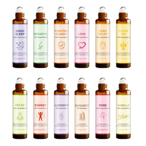 Precio de fábrica al por mayor Rollo natural en aceite de mezcla 10ml Rodillo terapéutico Aceite esencial para la piel y el cuerpo - Product Image 1