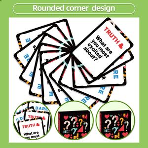 Nouveau <span class=keywords><strong>jeu</strong></span> de cartes transfrontalier pour 50 personnes (en papier) – Vérité ou Défi – <span class=keywords><strong>Ambiance</strong></span> de fête – Jouet pour adultes avec emballage en boîte colorée - Product Image 4