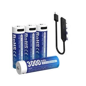XTAR Batteria Ricaricabile al <span class=keywords><strong>Litio</strong></span> <span class=keywords><strong>AA</strong></span> 1.5V 3000mAh con Ricarica USB-C, Design Speciale per Dispositivi Audio e Video Smart Home - Product Image 2