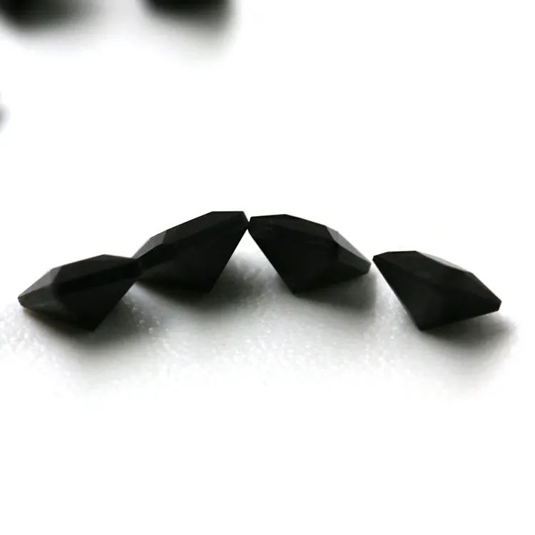 태국 채광 천연 보석 보석 보석 제작을위한 가열되지 않은 천연 고품질 블랙 사파이어 원석 스퀘어 컷