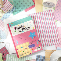 100 pièces par paquet de papier artisanal de la série Whispers Between The Pages, à pois et à carreaux, pour décorations de journal DIY