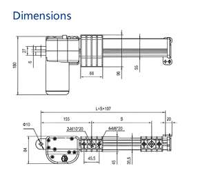 Actionneur linéaire de levage de télévision <span class=keywords><strong>pour</strong></span> lit de télévision 26 ''-55'' Moteur électrique <span class=keywords><strong>12V</strong></span> avec construction à aimant permanent <span class=keywords><strong>pour</strong></span> <span class=keywords><strong>camping</strong></span>-cars - Product Image 3