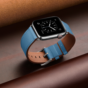 Correa de Reloj de Cuero Genuino de Primera Calidad para <span class=keywords><strong>Apple</strong></span> <span class=keywords><strong>Watch</strong></span> S11/10/9/8/7/Ultra3/2/1/<span class=keywords><strong>SE</strong></span>, Correa de Cuero Retro para Hombre y Mujer - Product Image 4